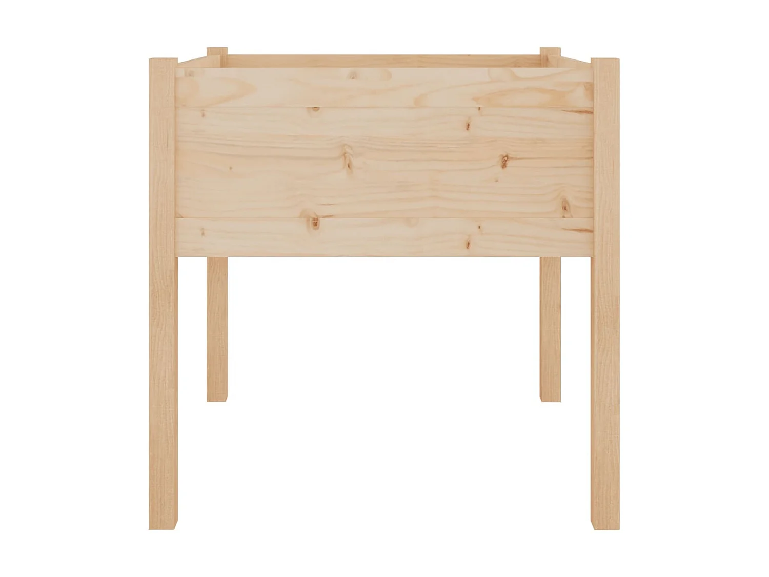 Vaso/floreira de jardim 70x70x70 cm madeira de pinho maciça PT603287