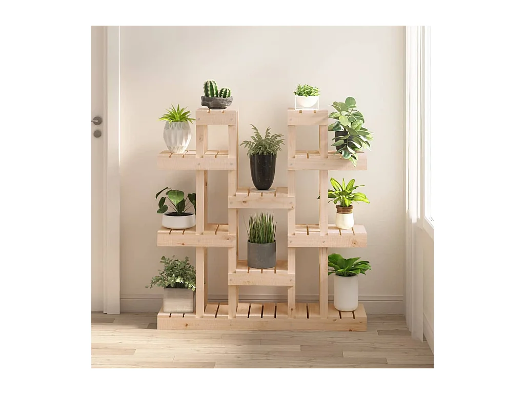 Jardinière Support à plantes 104,5x25x109,5 cm Bois massif de pin BE8181