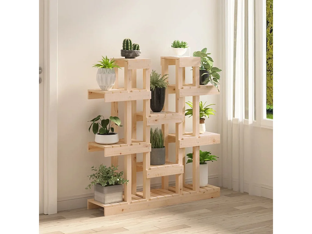 Jardinière Support à plantes 104,5x25x109,5 cm Bois massif de pin BE8181