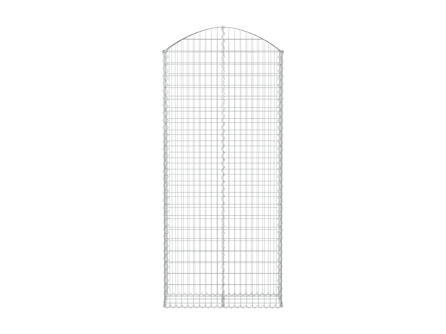 Cesta gaviones forma arco hierro galvanizado 100x30x220/240 cm ES88757