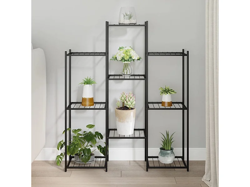 Suporte de vasos 83x25x100 cm ferro preto PT548485