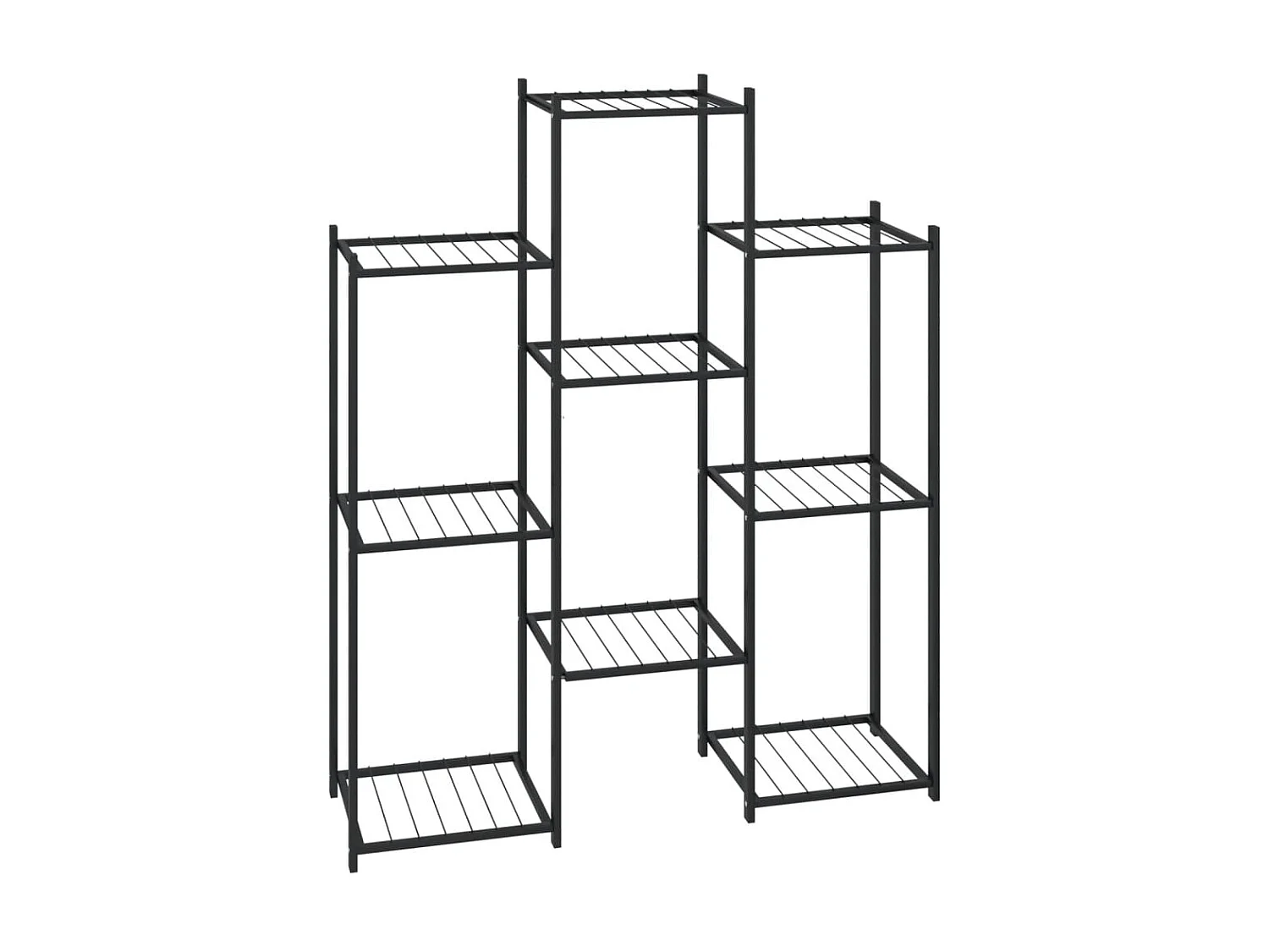 Suporte de vasos 83x25x100 cm ferro preto PT548485