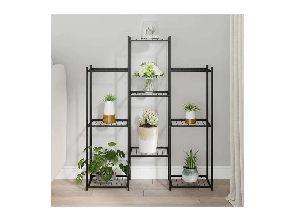 Jardinière 83x25x100 cm Noir Fer BE4981