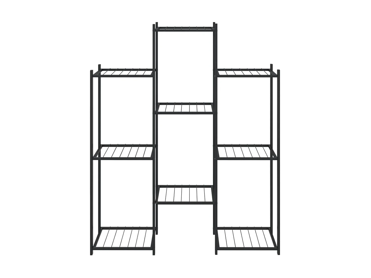Jardinière 83x25x100 cm Noir Fer BE4981