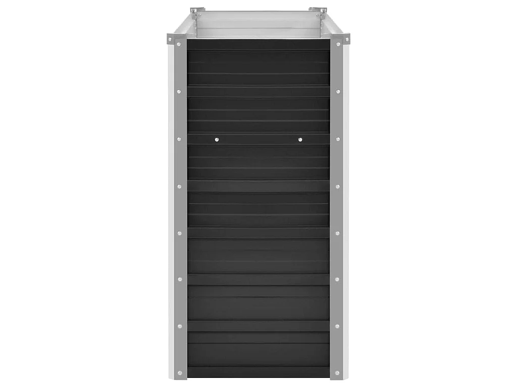 Jardinera de acero galvanizado gris antracita 160x40x77 cm ES44854