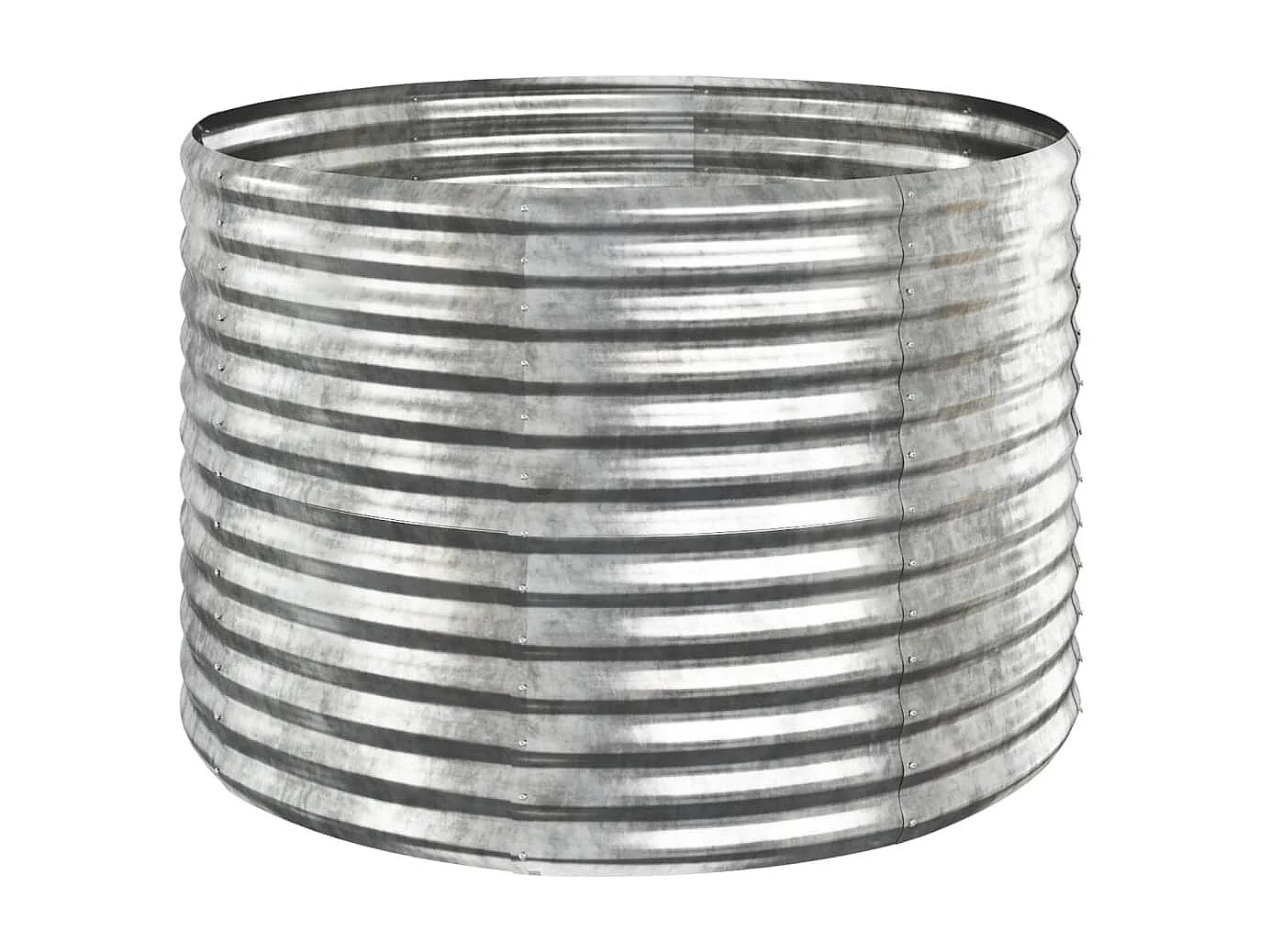 Jardinera arriate acero recubrimiento polvo plata 100x100x68 cm ES51251