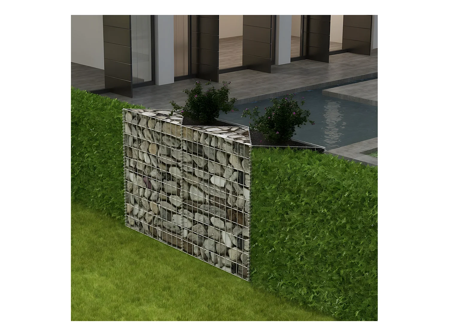 Mur de gabion Acier galvanisé 120x30x100 cm  WVGQ3637