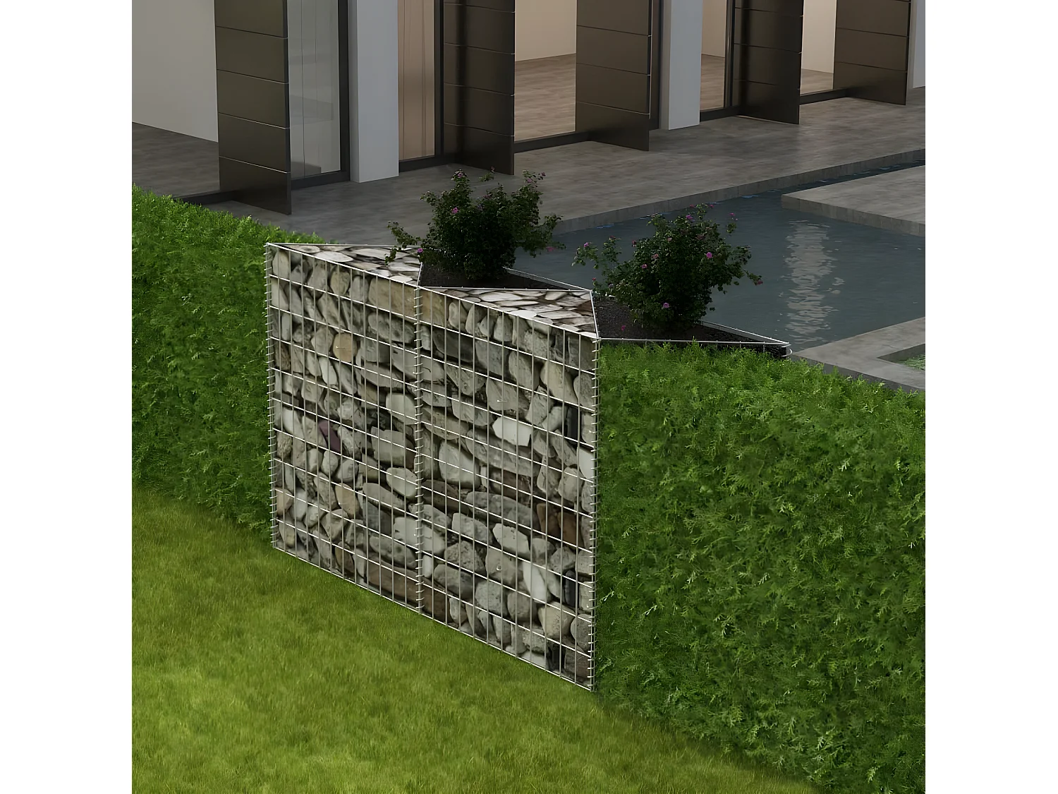Mur de gabion Acier galvanisé 120x30x100 cm  WVGQ3637