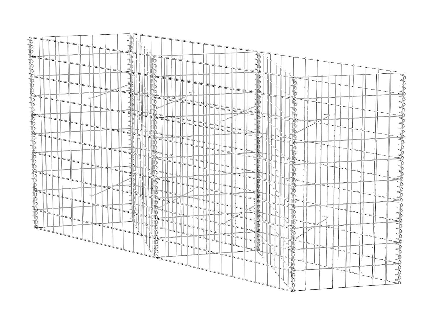Mur de gabion Acier galvanisé 120x30x100 cm  WVGQ3637