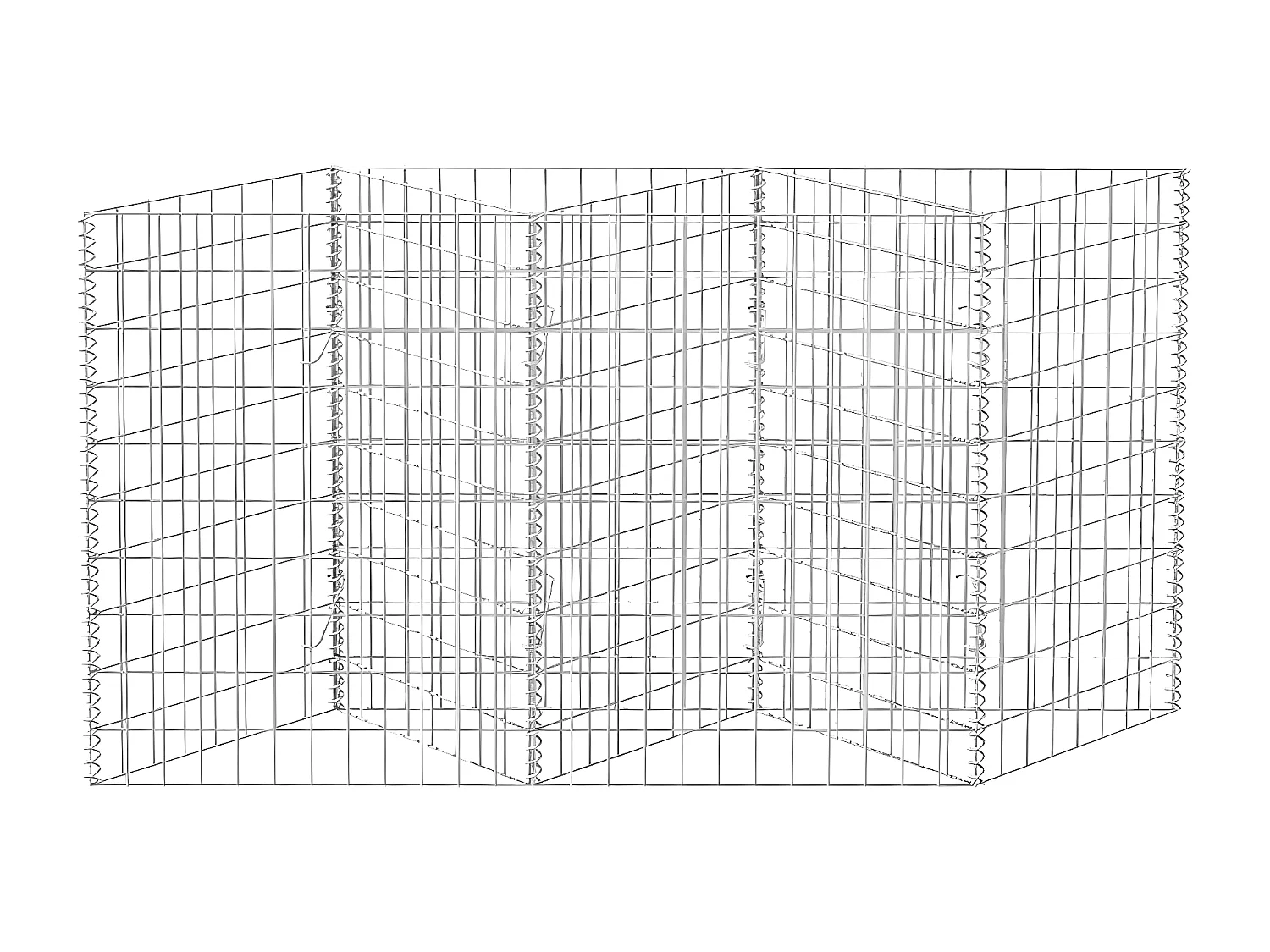 Mur de gabion Acier galvanisé 120x30x100 cm  WVGQ3637