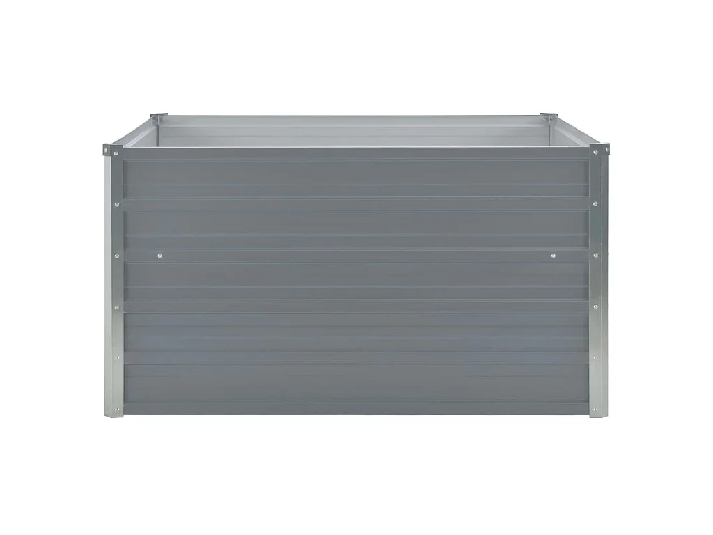 Plantenbak verhoogd 100x100x45 cm gegalvaniseerd staal grijs NL776963