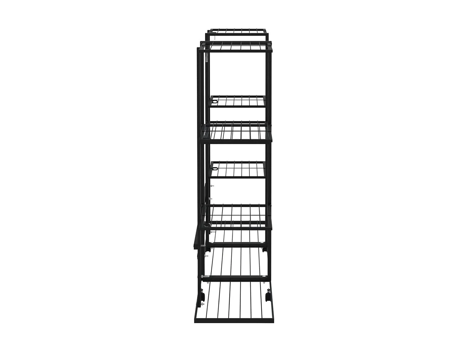 Jardinière avec roues 94,5x24,5x91,5 cm Noir Fer BE8378