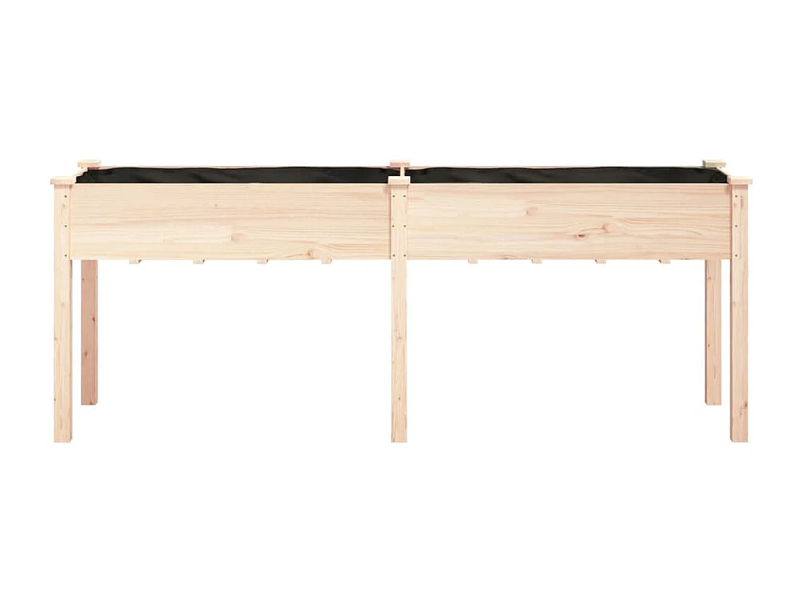 Vaso/floreira c/ forro 203x53x76 cm madeira de abeto maciça PT938187