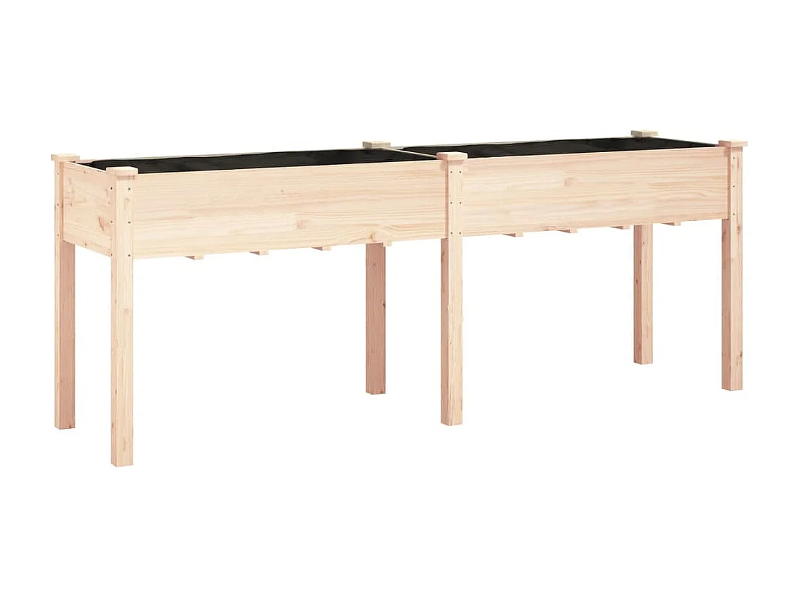 Vaso/floreira c/ forro 203x53x76 cm madeira de abeto maciça PT938187