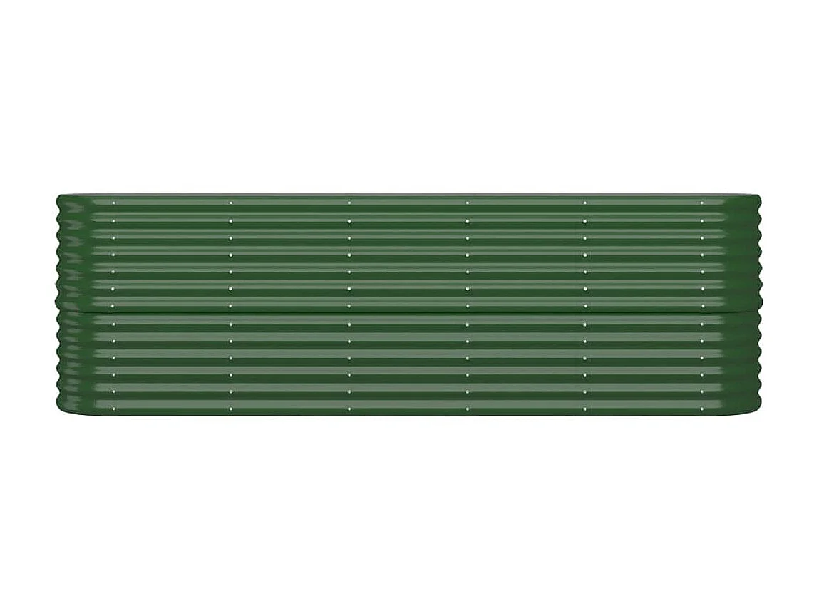 Jardinera arriate acero recubrimiento polvo verde 224x40x68 cm ES83149