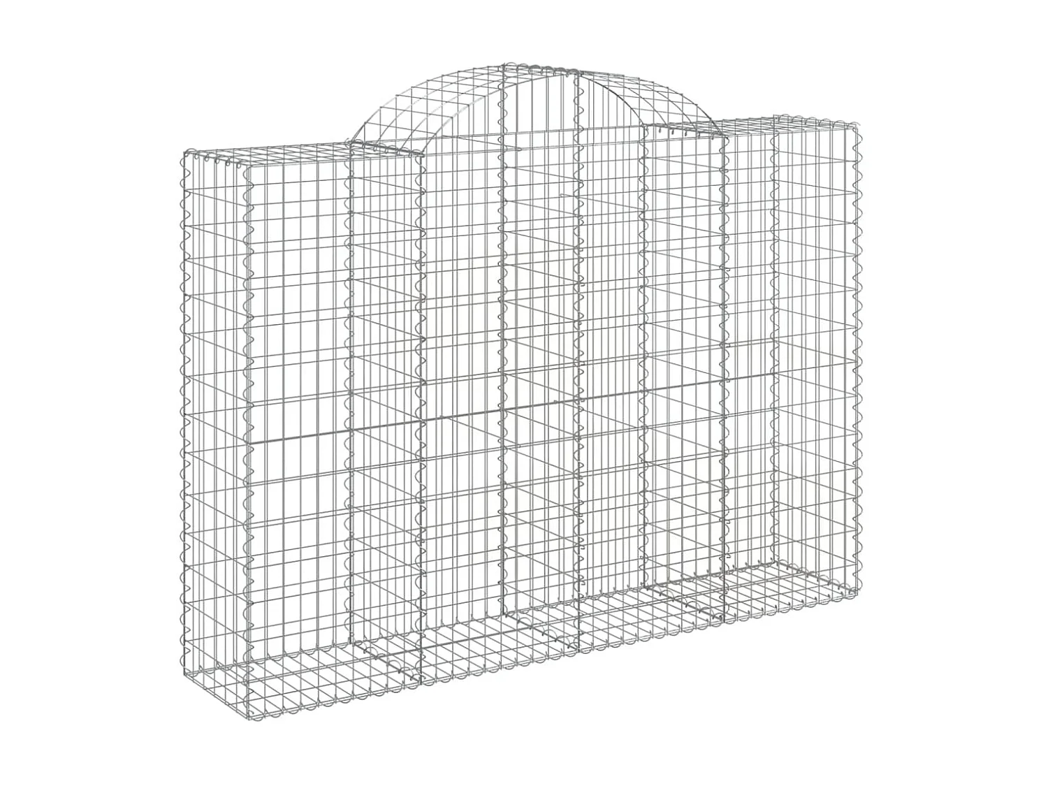 Cestas de gaviones 3 uds forma de arco hierro 200x50x140/160 cm ES78619