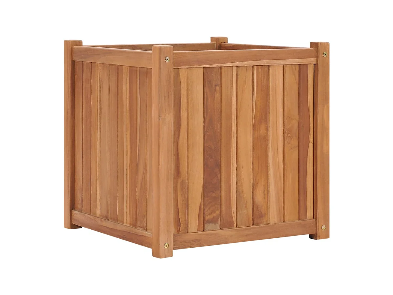 Jardinera elevado madera maciza de teca 50x50x50 cm ES41049