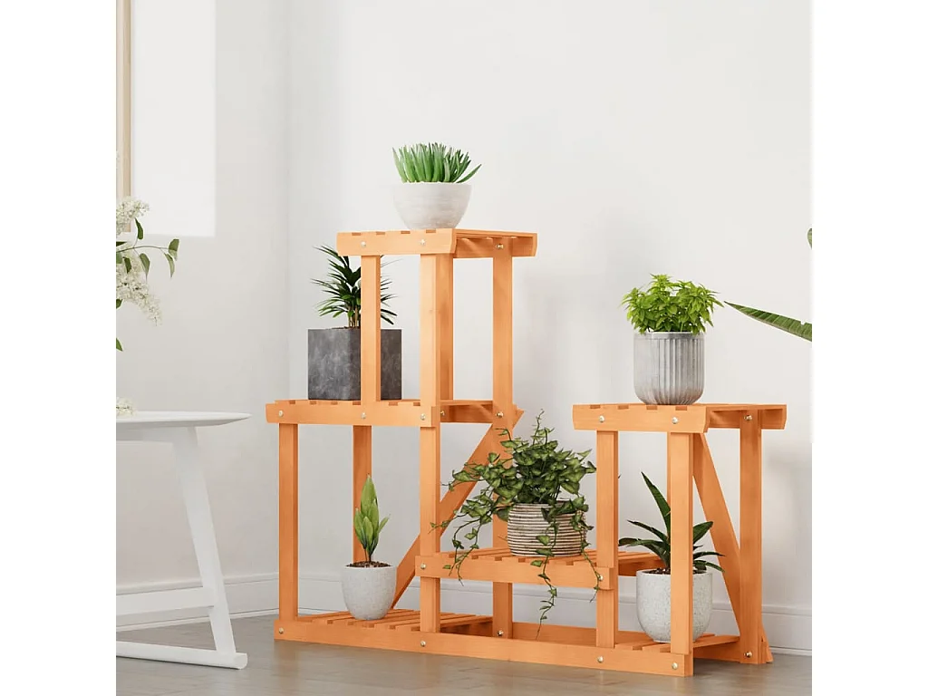 Jardinière Support à fleurs 90x25x73,5 cm bois massif de sapin BE4314