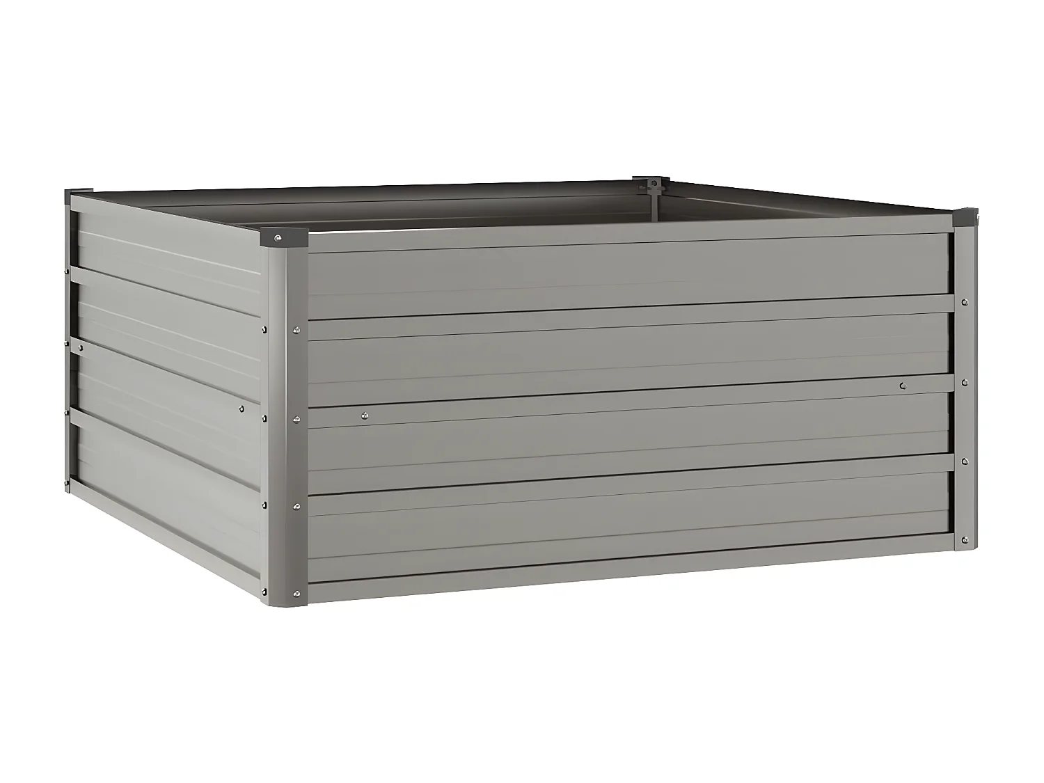 Jardinera oxidado de acero corten 100x100x45 cm ES93381