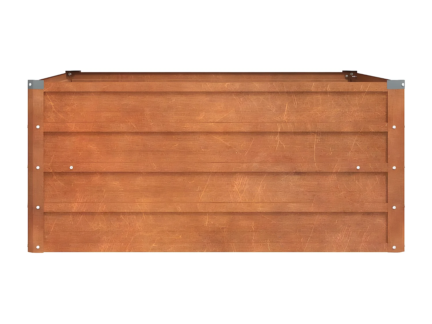 Jardinera oxidado de acero corten 100x100x45 cm ES93381