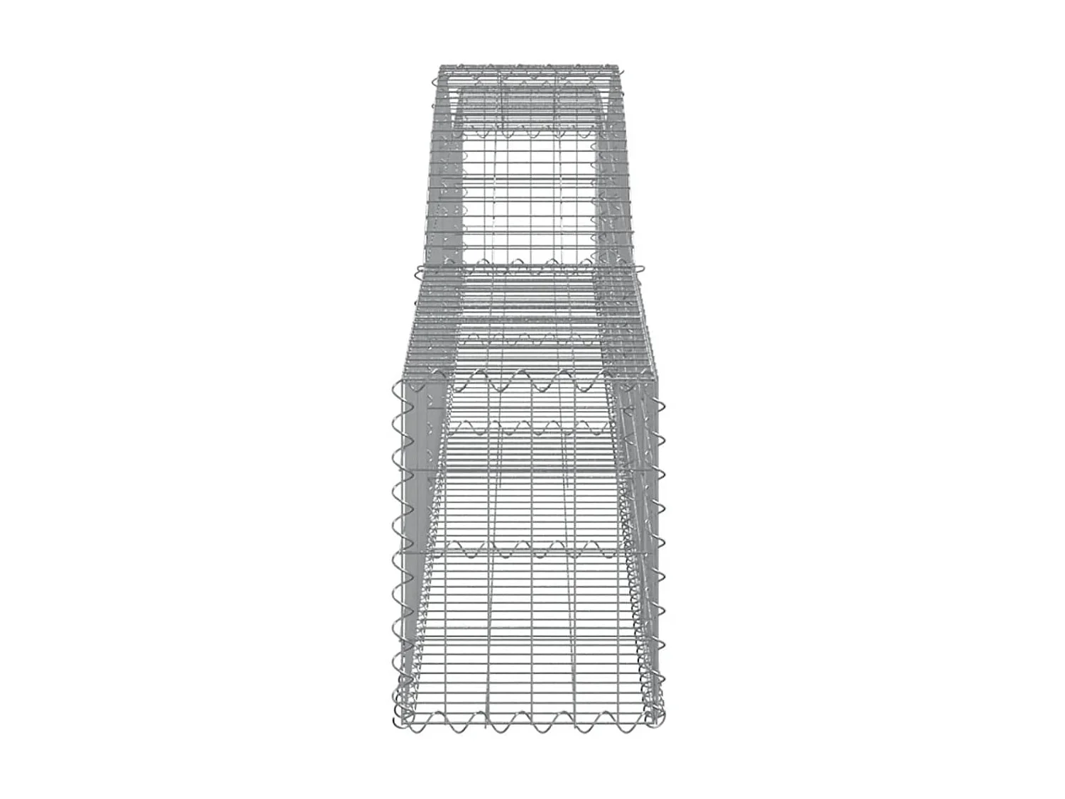Paniers à gabions arqués 2 pcs 400x30x40/60 cm Fer galvanisé WVGQ4155