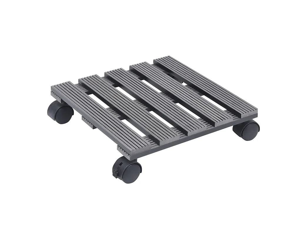 Plantentrolleys 4 st 30x30x7,5 cm HKC grijs NL360480