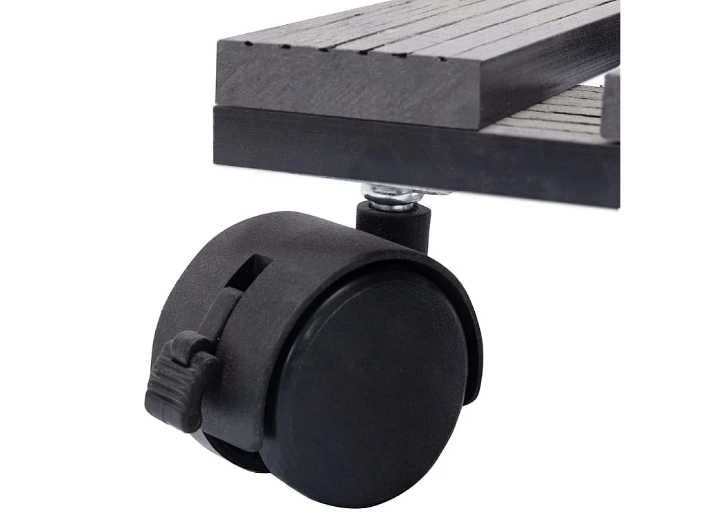 Plantentrolleys 4 st 30x30x7,5 cm HKC grijs NL360480