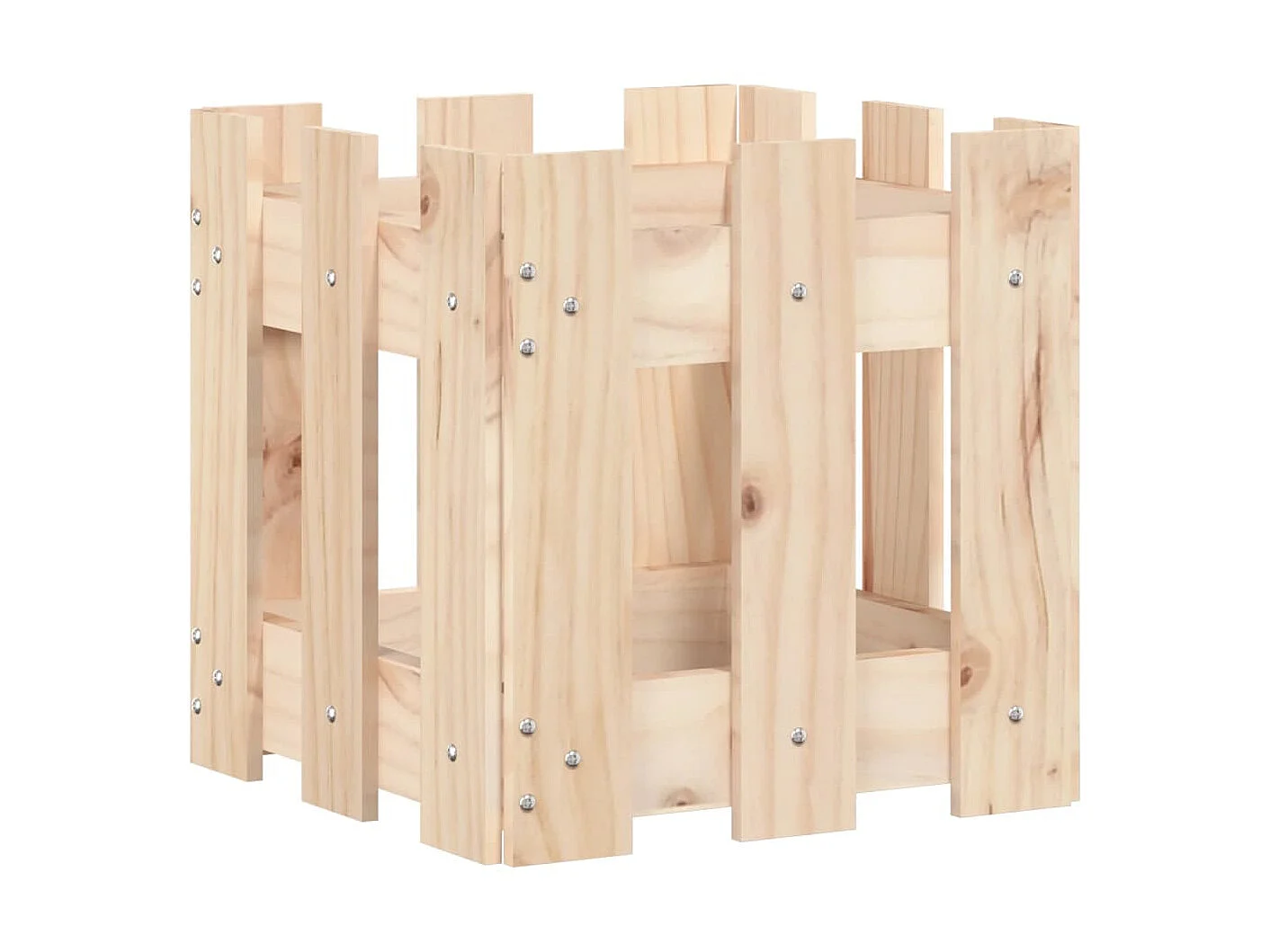 Plantenbak met hekontwerp 30x30x30 cm massief grenenhout NL489446