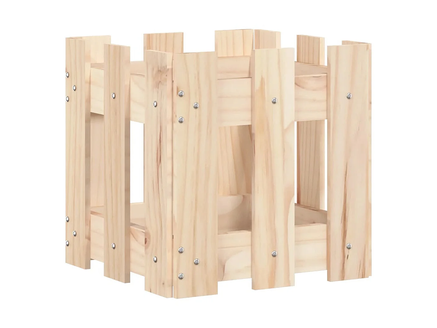 Plantenbak met hekontwerp 30x30x30 cm massief grenenhout NL489446