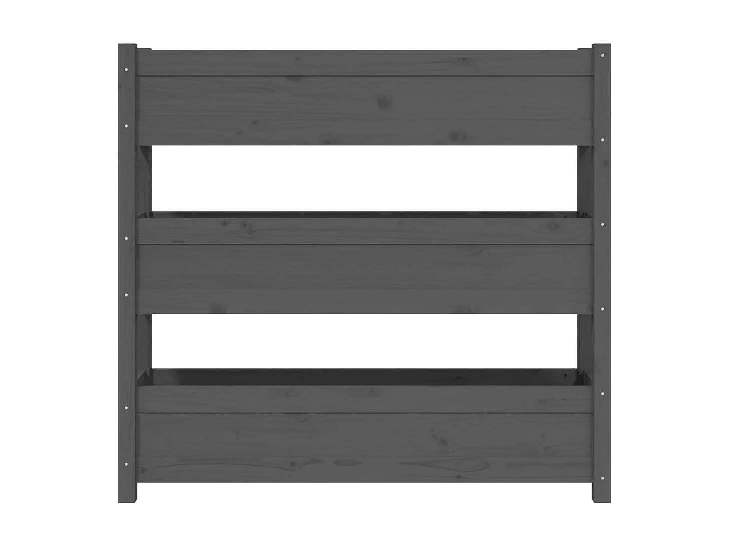 Jardinière Gris 112x25x104,5 cm Bois massif de pin BE6379