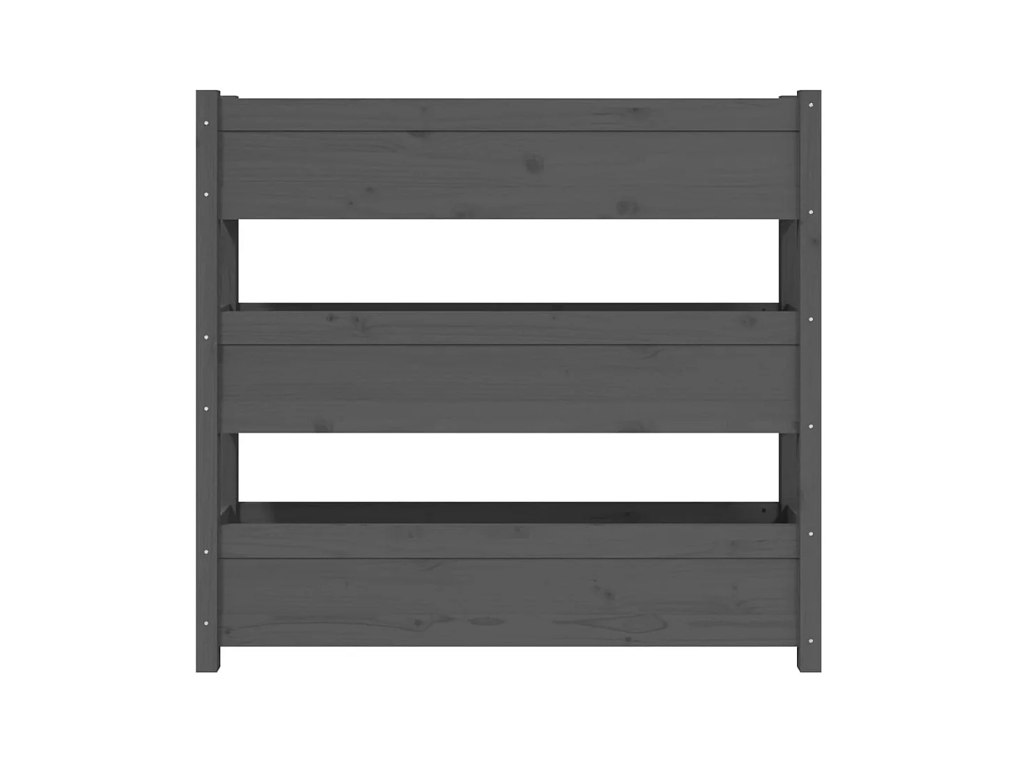 Jardinière Gris 112x25x104,5 cm Bois massif de pin BE6379