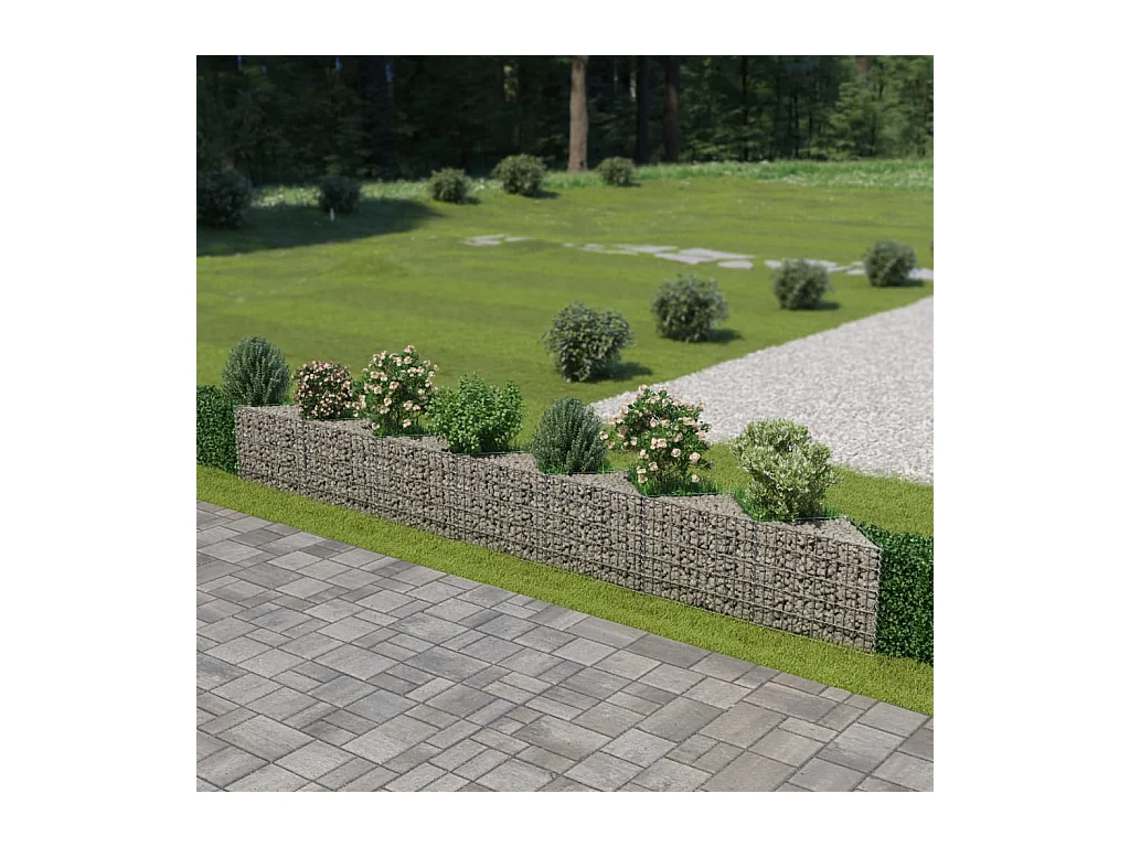 Mur de gabion Acier galvanisé 450 x 30 x 50 cm WVGQ3899