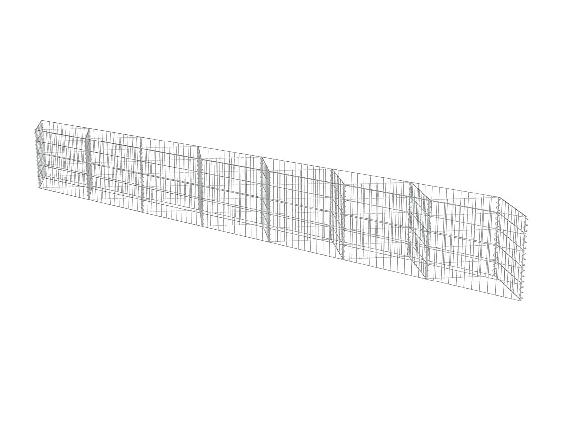 Mur de gabion Acier galvanisé 450 x 30 x 50 cm WVGQ3899