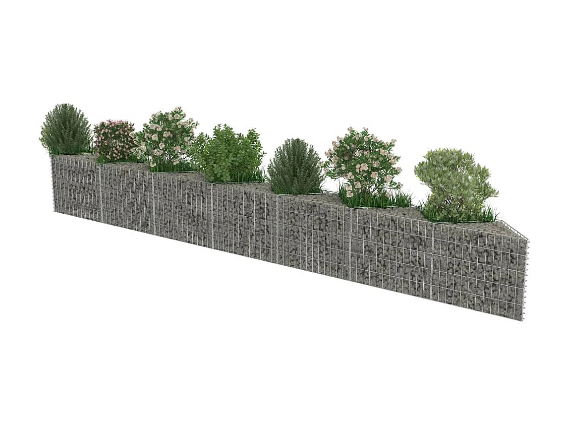 Mur de gabion Acier galvanisé 450 x 30 x 50 cm WVGQ3899