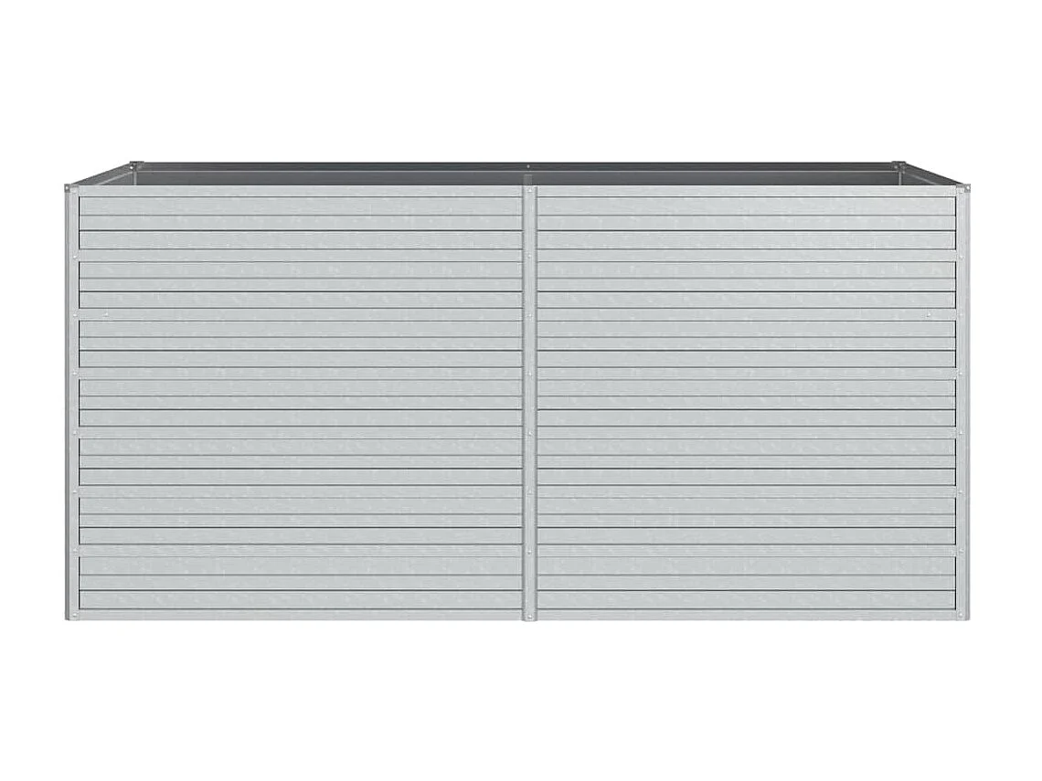 Jardinera de acero galvanizado plateado 160x80x77 cm ES57210