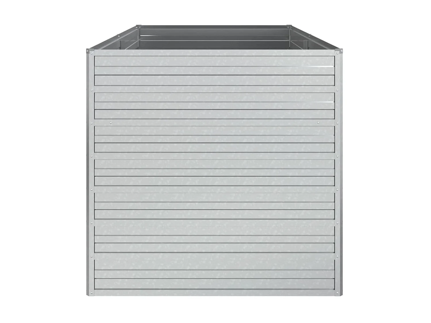 Jardinera de acero galvanizado plateado 160x80x77 cm ES57210