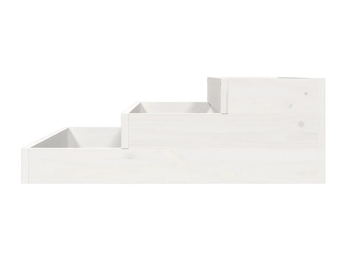 Plantenbak 78x78x27 cm massief grenenhout wit NL493497