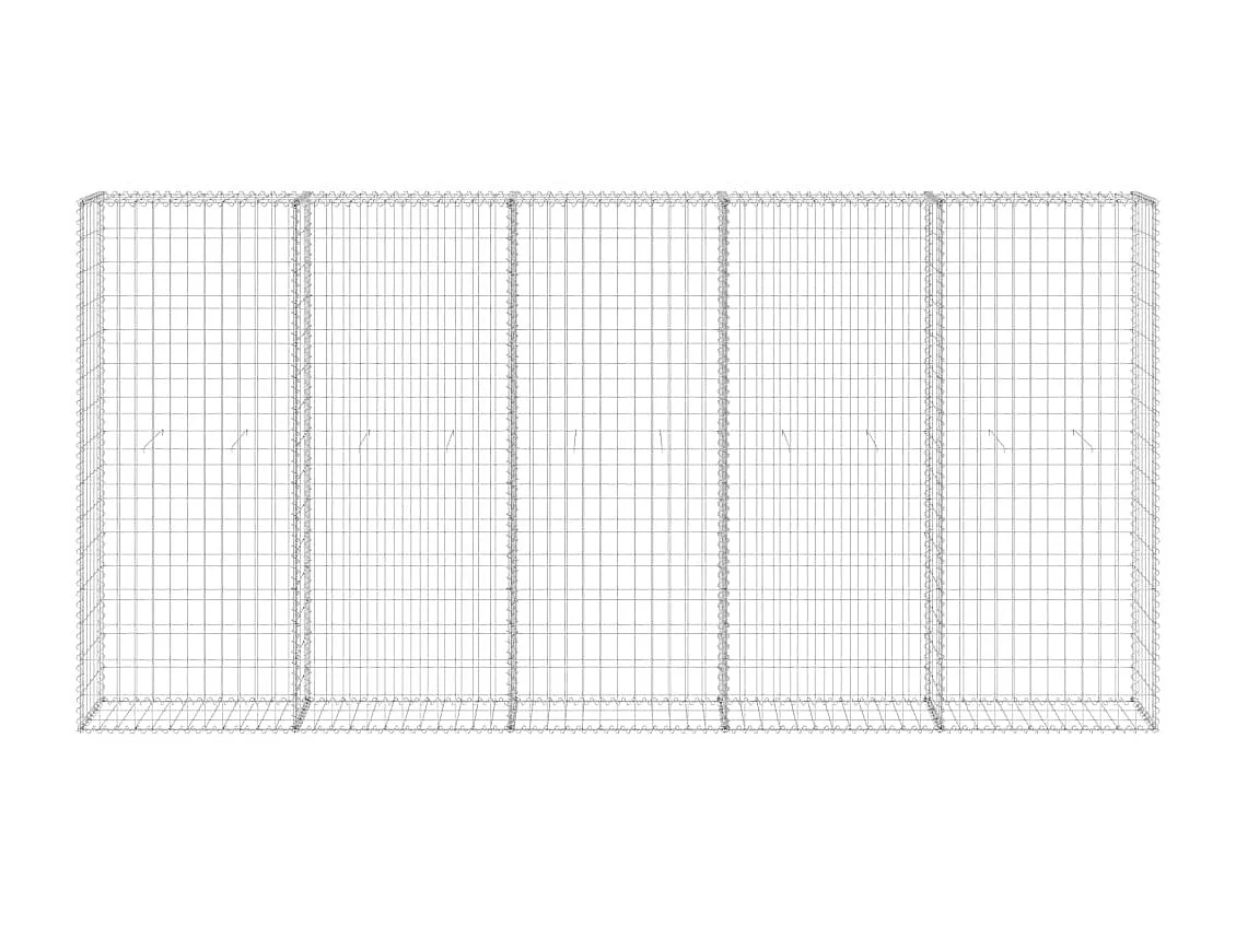 Muro de gaviones con cubiertas acero galvanizado 300x30x150 cm ES58007