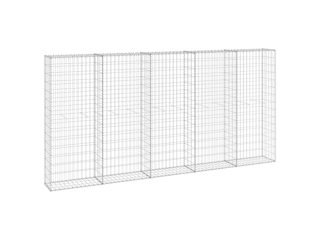 Mur en gabion avec couvercles Acier galvanisé 300x30x150 cm WVGQ8767