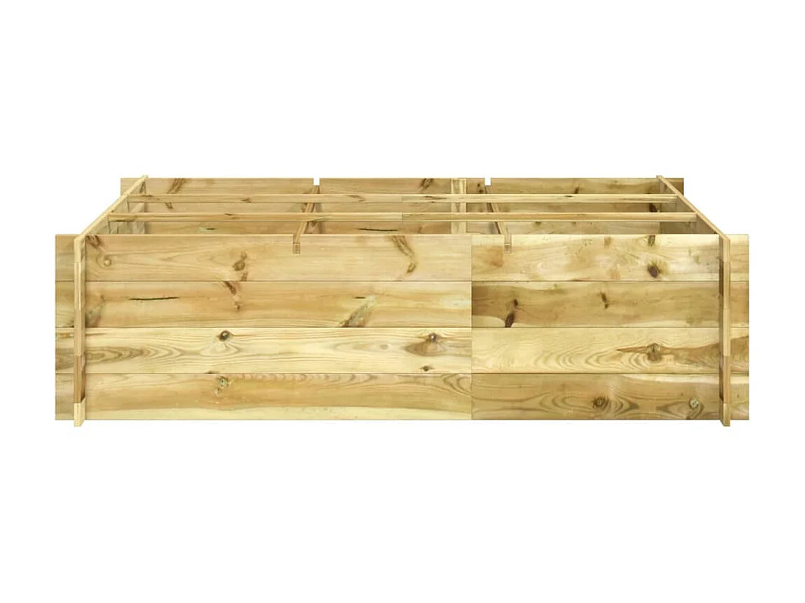 Canteiro de jardim elevado 150x100x40 cm madeira impregnada PT658416