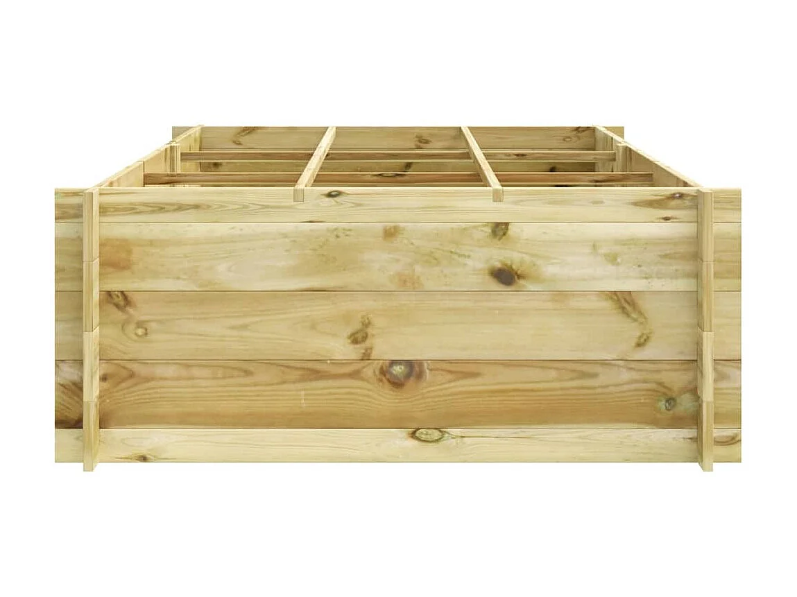 Canteiro de jardim elevado 150x100x40 cm madeira impregnada PT658416