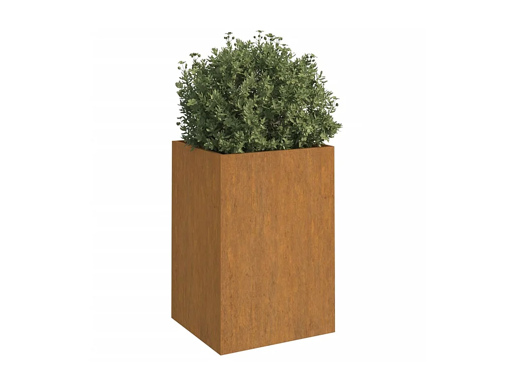 Jardinière 42x38x75 cm acier corten BE9466