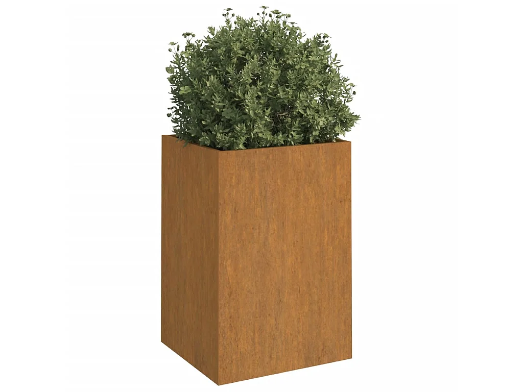 Jardinière 42x38x75 cm acier corten BE9466