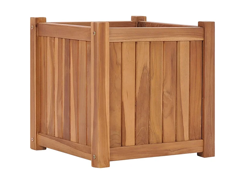 Jardinera elevado madera maciza de teca 40x40x40 cm ES97558