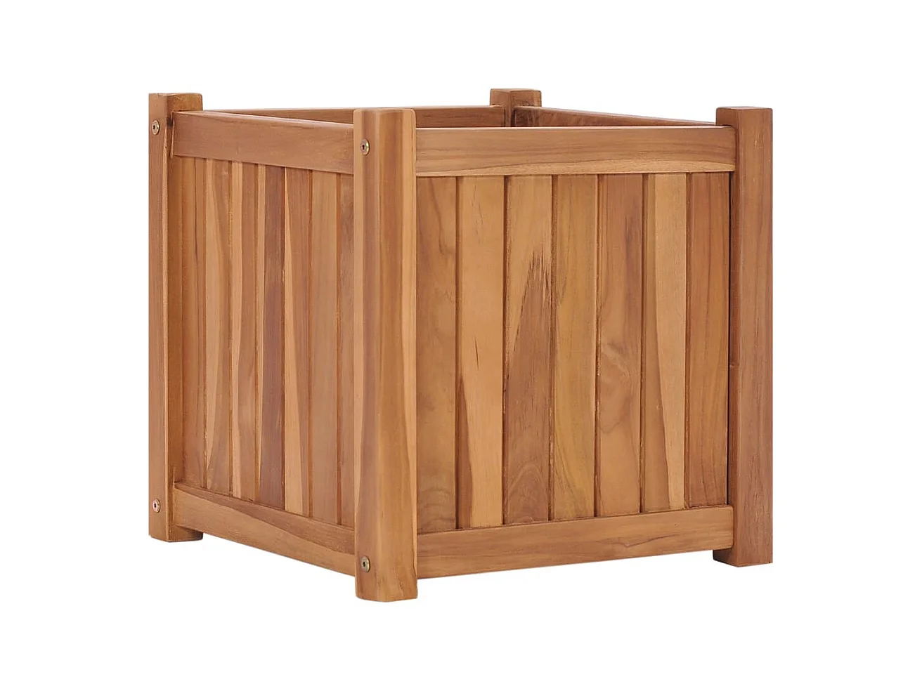 Jardinera elevado madera maciza de teca 40x40x40 cm ES97558