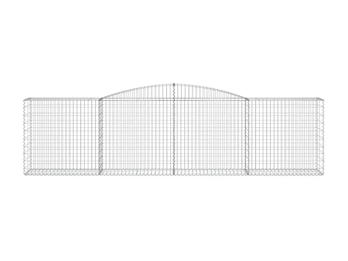 Panier de gabions arqué 400x50x100/120 cm Fer galvanisé WVGQ5110