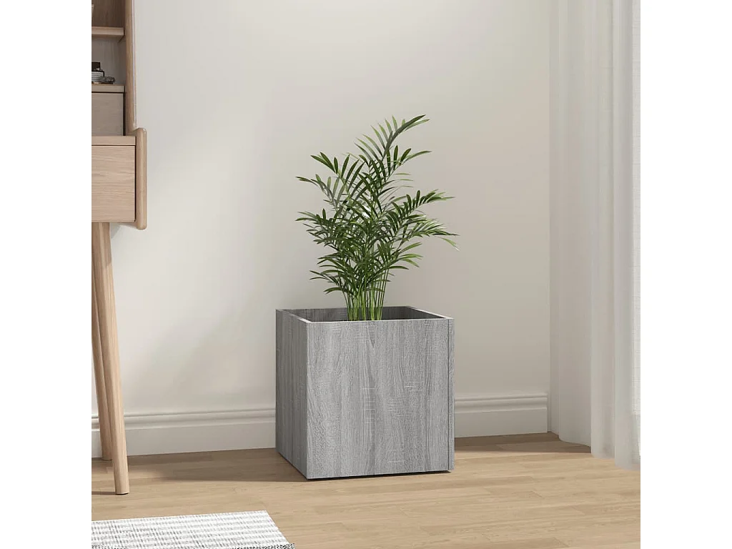 Jardinière Sonoma gris 40x40x40 cm Bois d'ingénierie BE6679