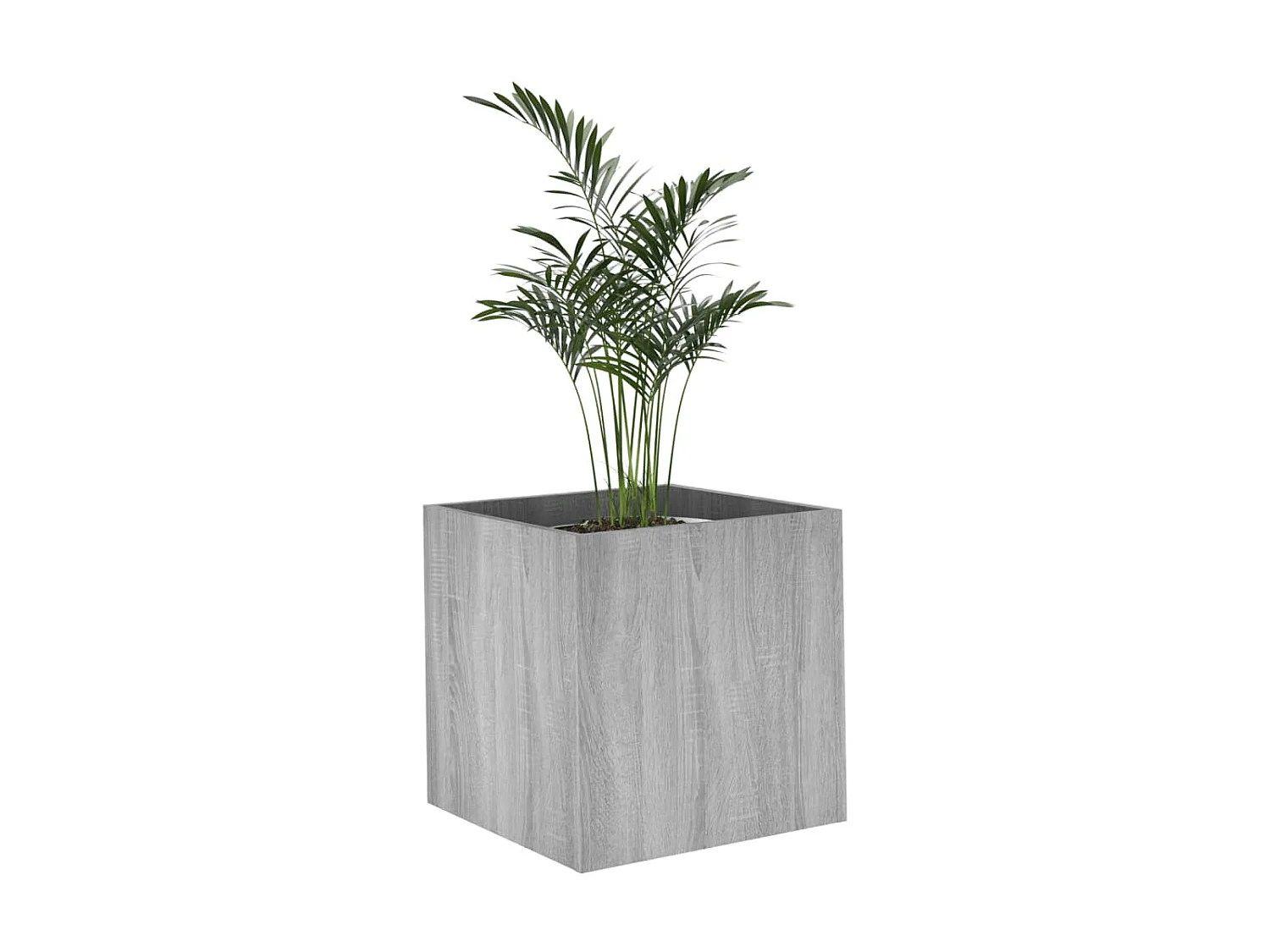 Plantenbak 40x40x40 cm bewerkt hout grijs sonoma eiken NL218661