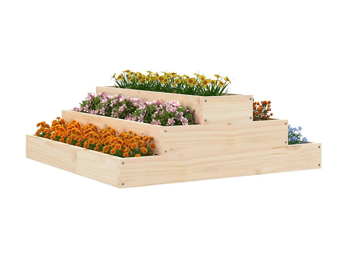 Plantenbak 80x80x27 cm massief grenenhout NL739357