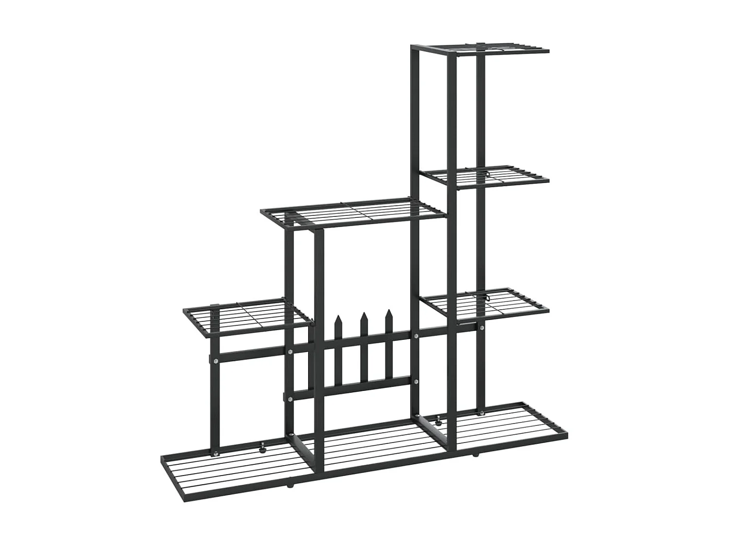 Bloemenstandaard 94,5x25x88 cm metaal zwart NL215651